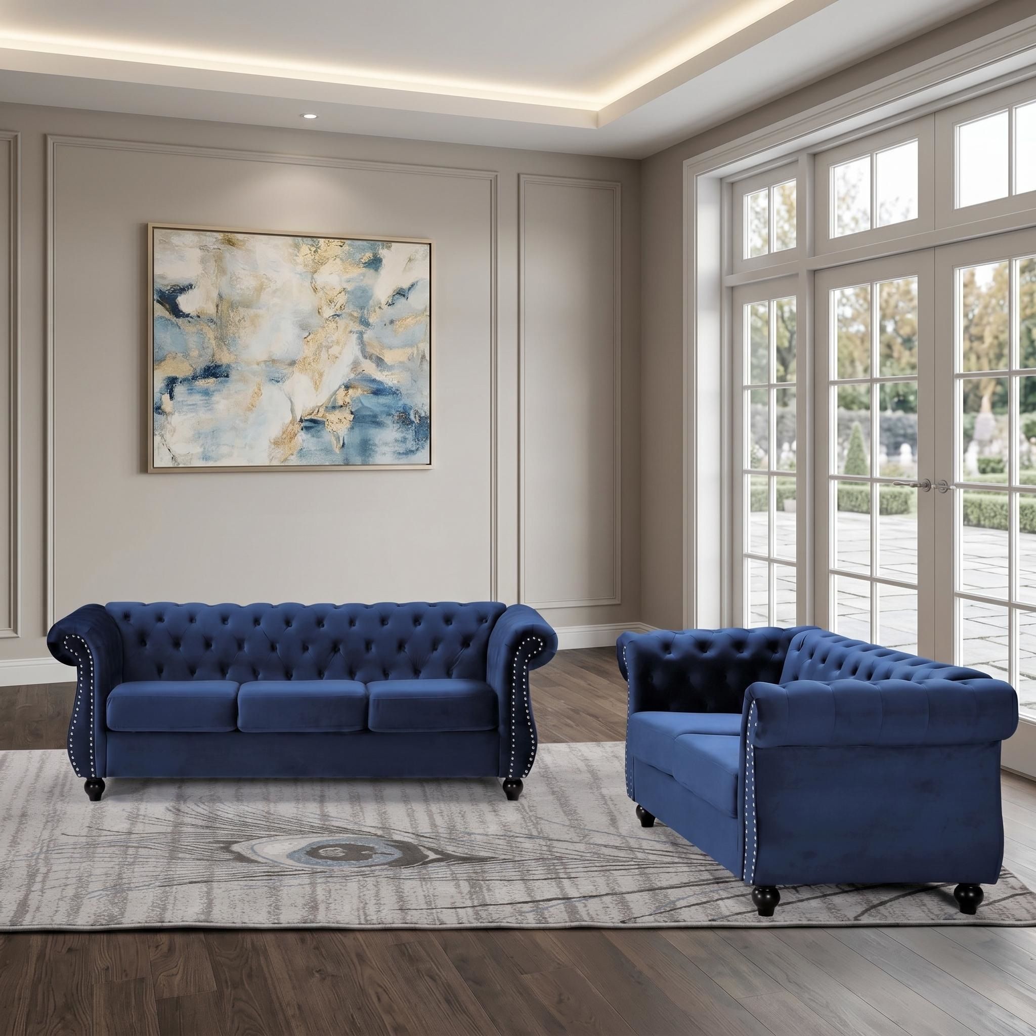 Chesterfield 3 Seater Sofa With Rolled Arms