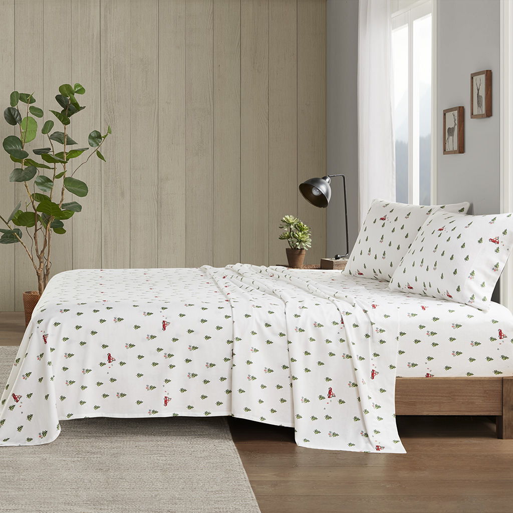 Cotton Flannel - Sheet Set - Green