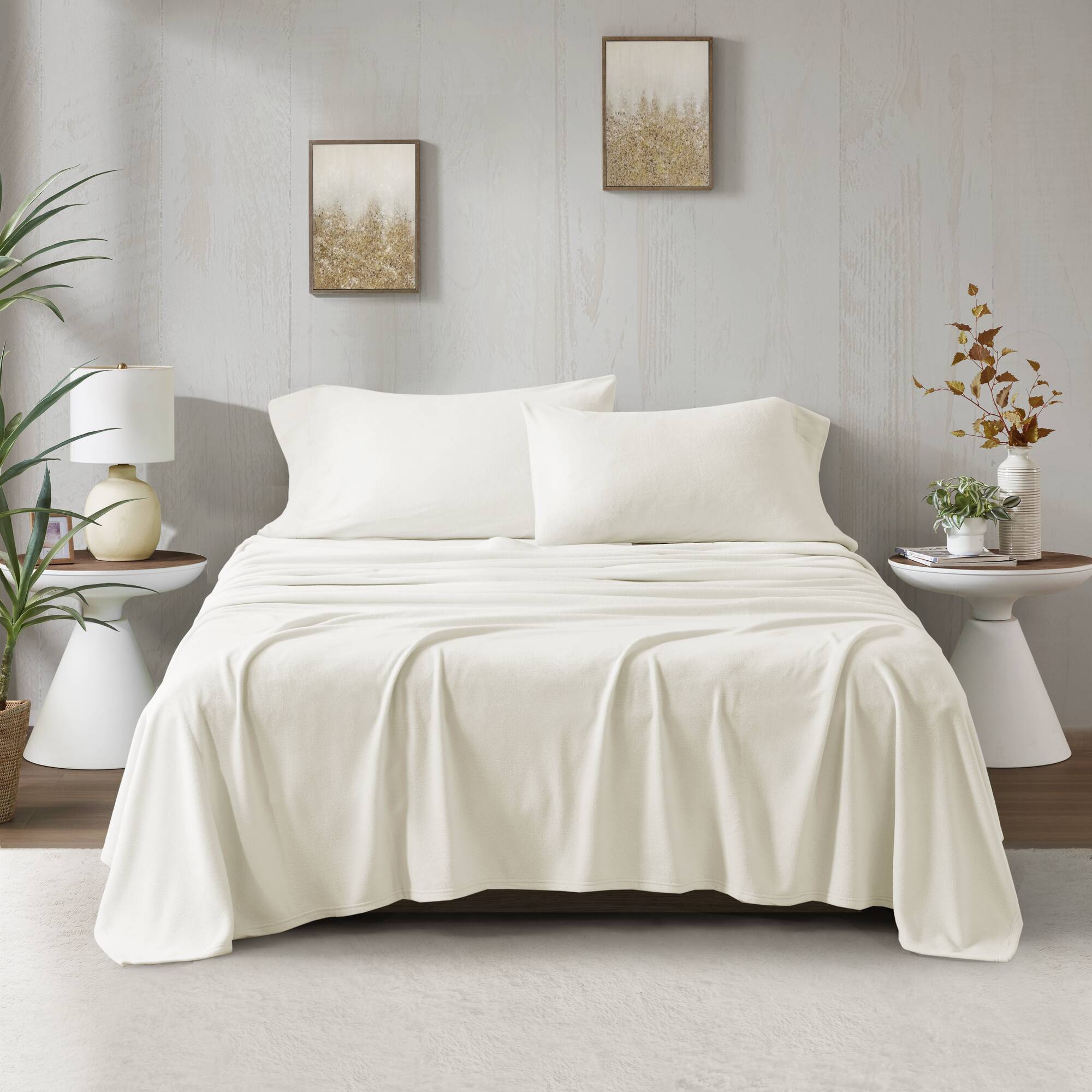 Micro Fleece - Twin Sheet Set - Ivory
