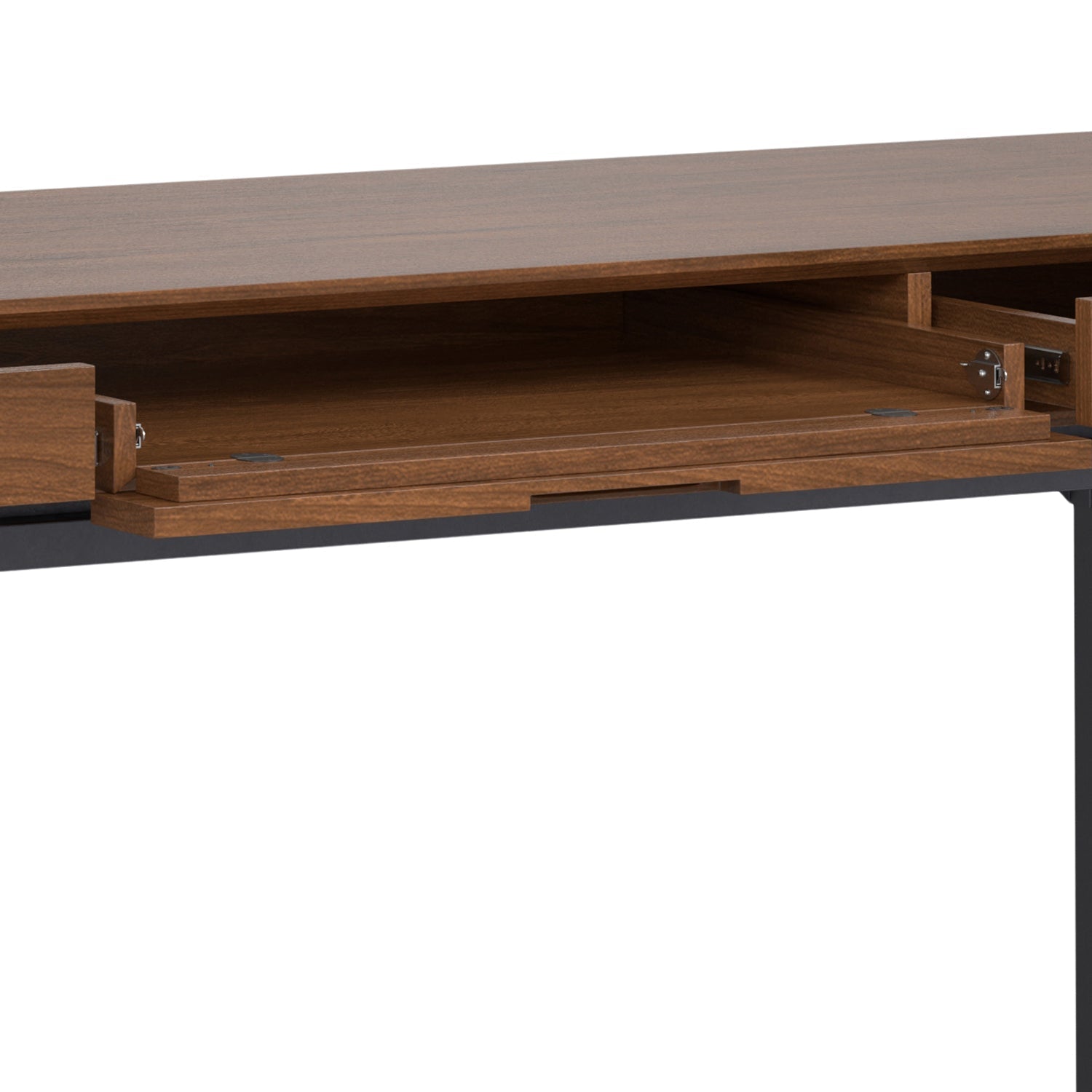 Banting - Mid Century Wide Desk - Walnut Veneer