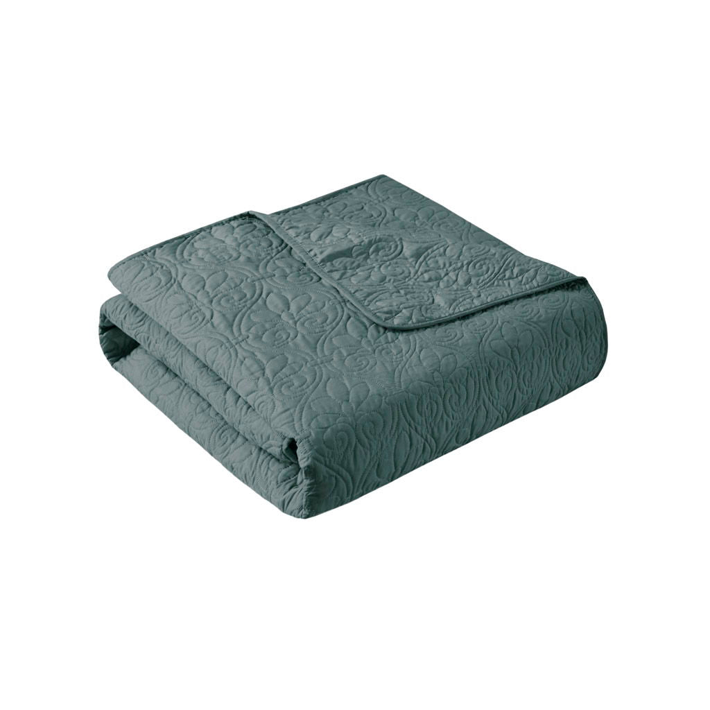 Quebec - 3 Piece King/California King Reversible Quilt Set - Balsam Green