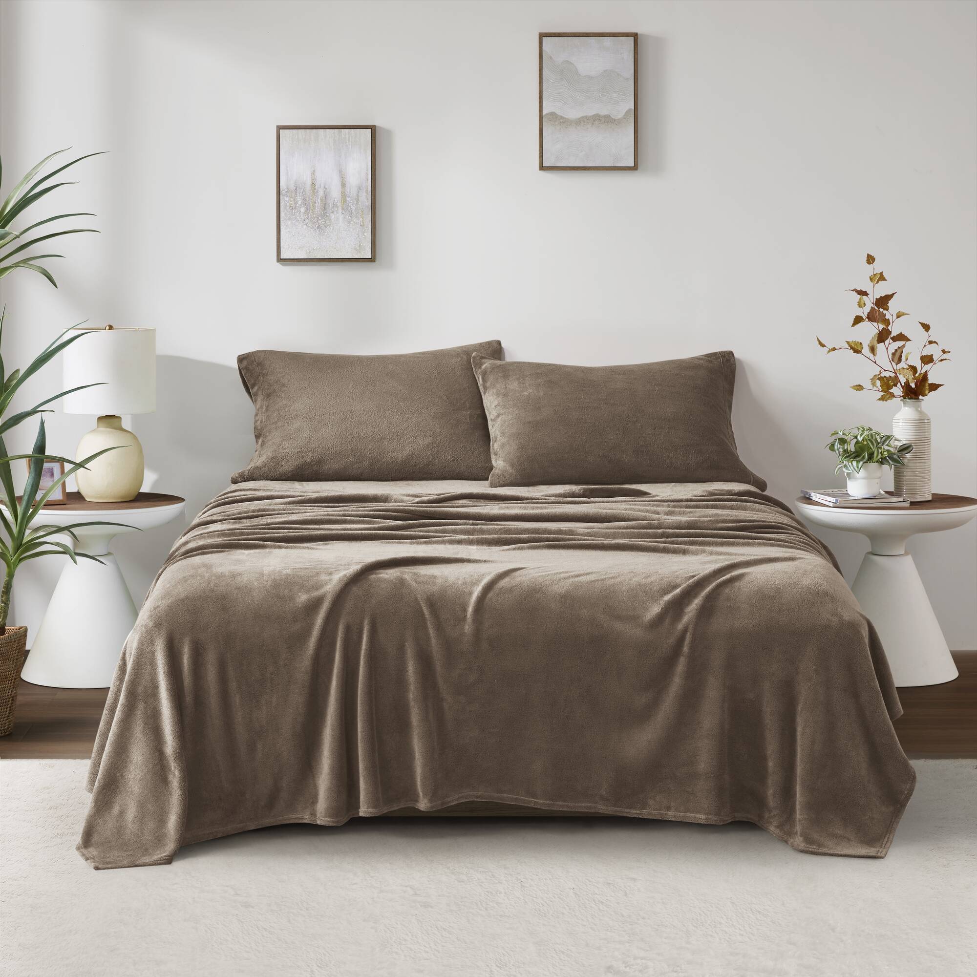 Soloft Plush - Twin Sheet Set - Brown