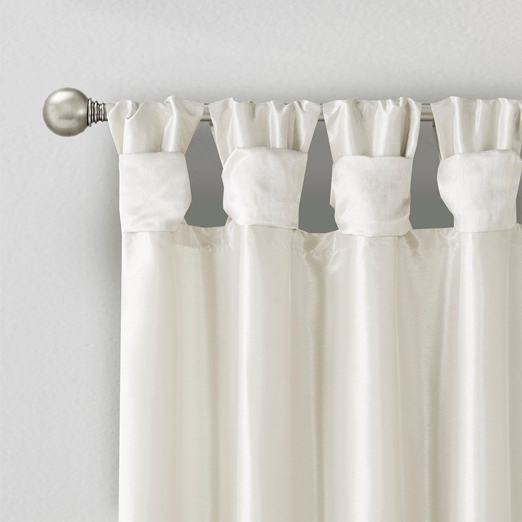 Twist Tab Lined Window Curtain Panel