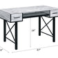 ACME Settea Computer Desk, Antique White & Black Finish 92797