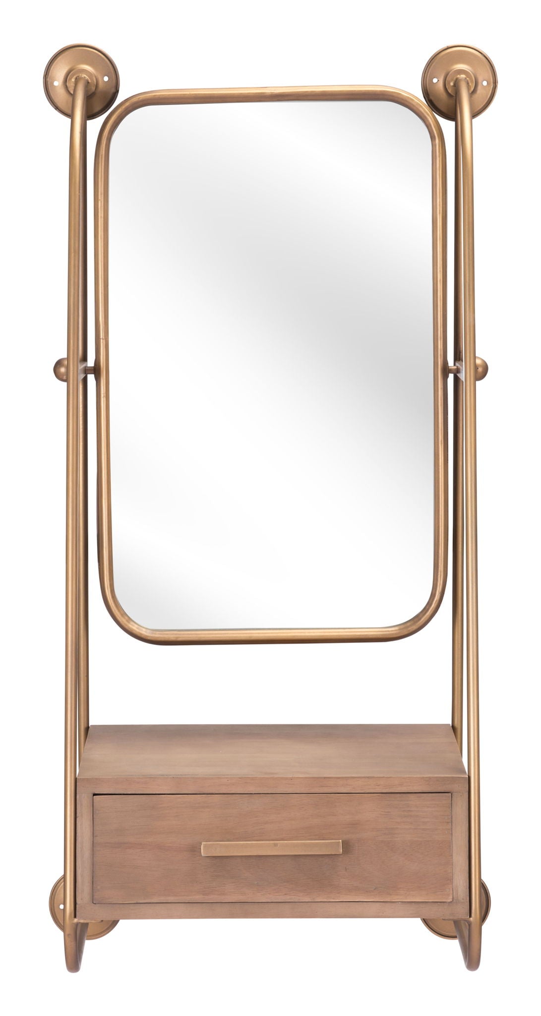Peralta - Mirror Shelf - Gold
