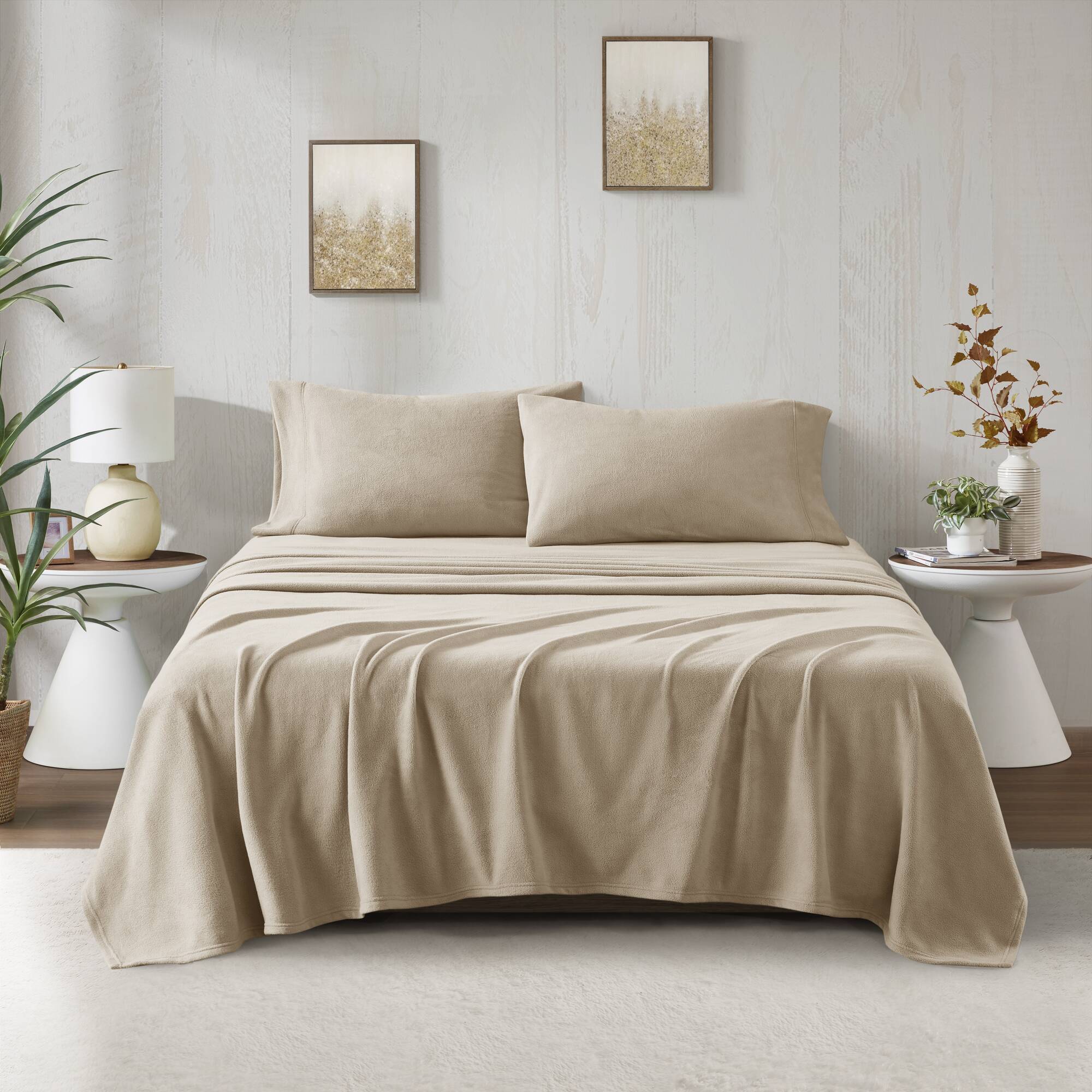Micro Fleece - Twin Long Sheet Set - Khaki