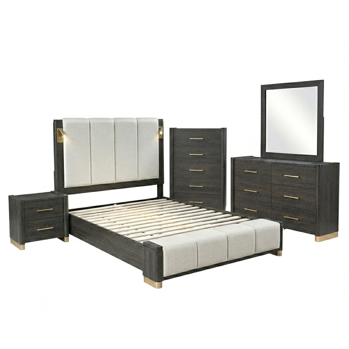Clifton - Bedroom Set With Upholstered Headboard