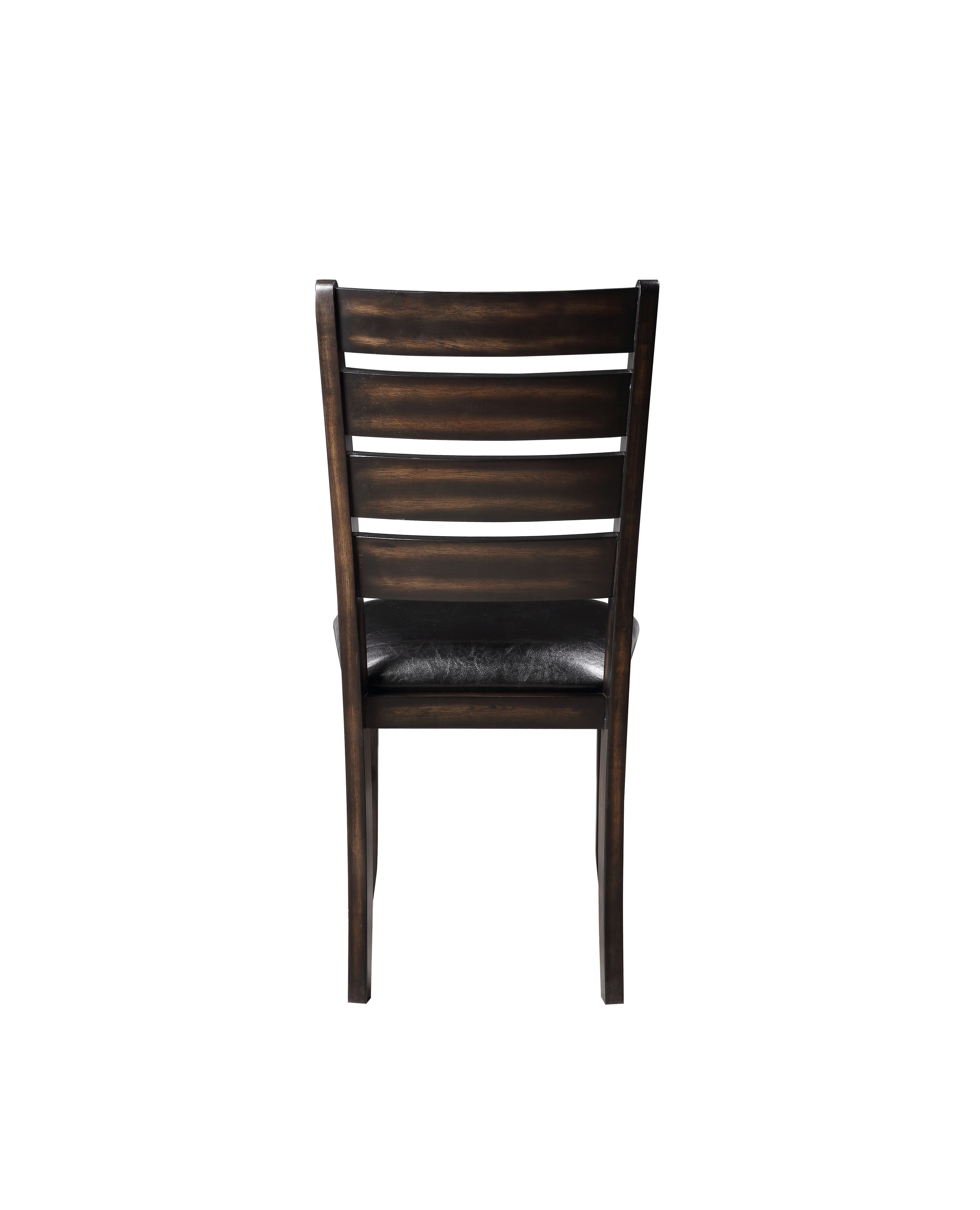 Urbana - Synthetic Leather Side Chair (Set of 2) - Black / Espresso