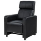 Black Upholstered Push-Back Recliner