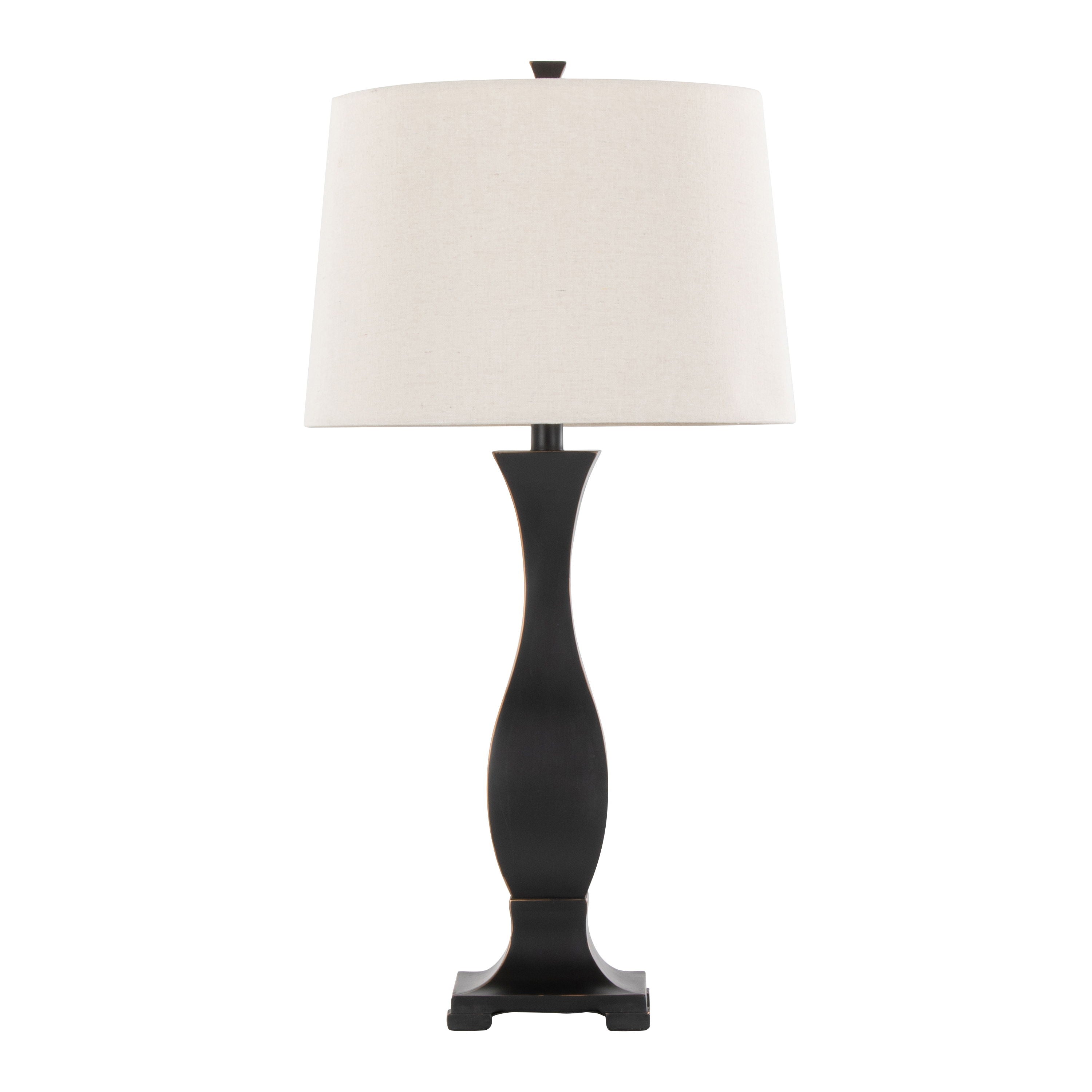 Riley - Contemporary Table Lamp (Set of 2) - Oil Rubbed Bronze / Oat