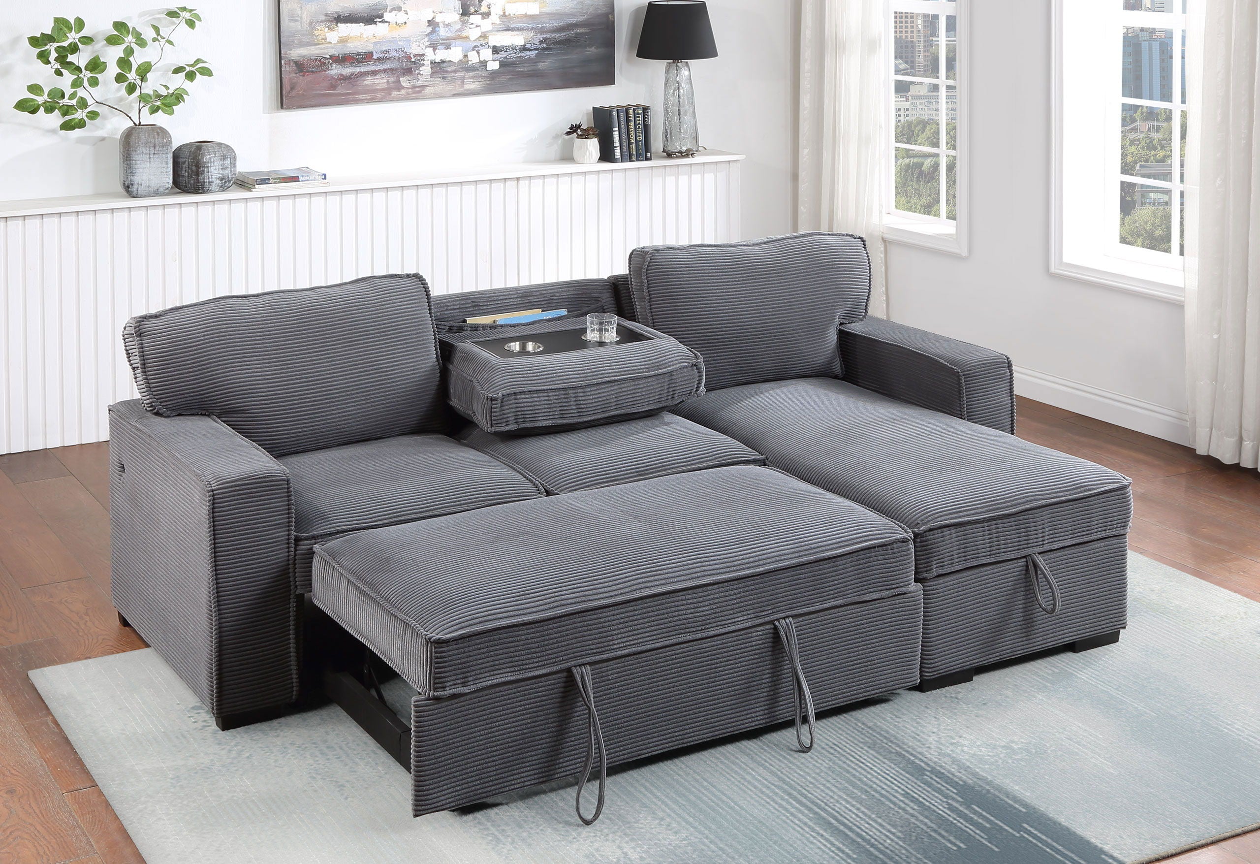 U0203 - Reversible Sofa Bed - Light Gray