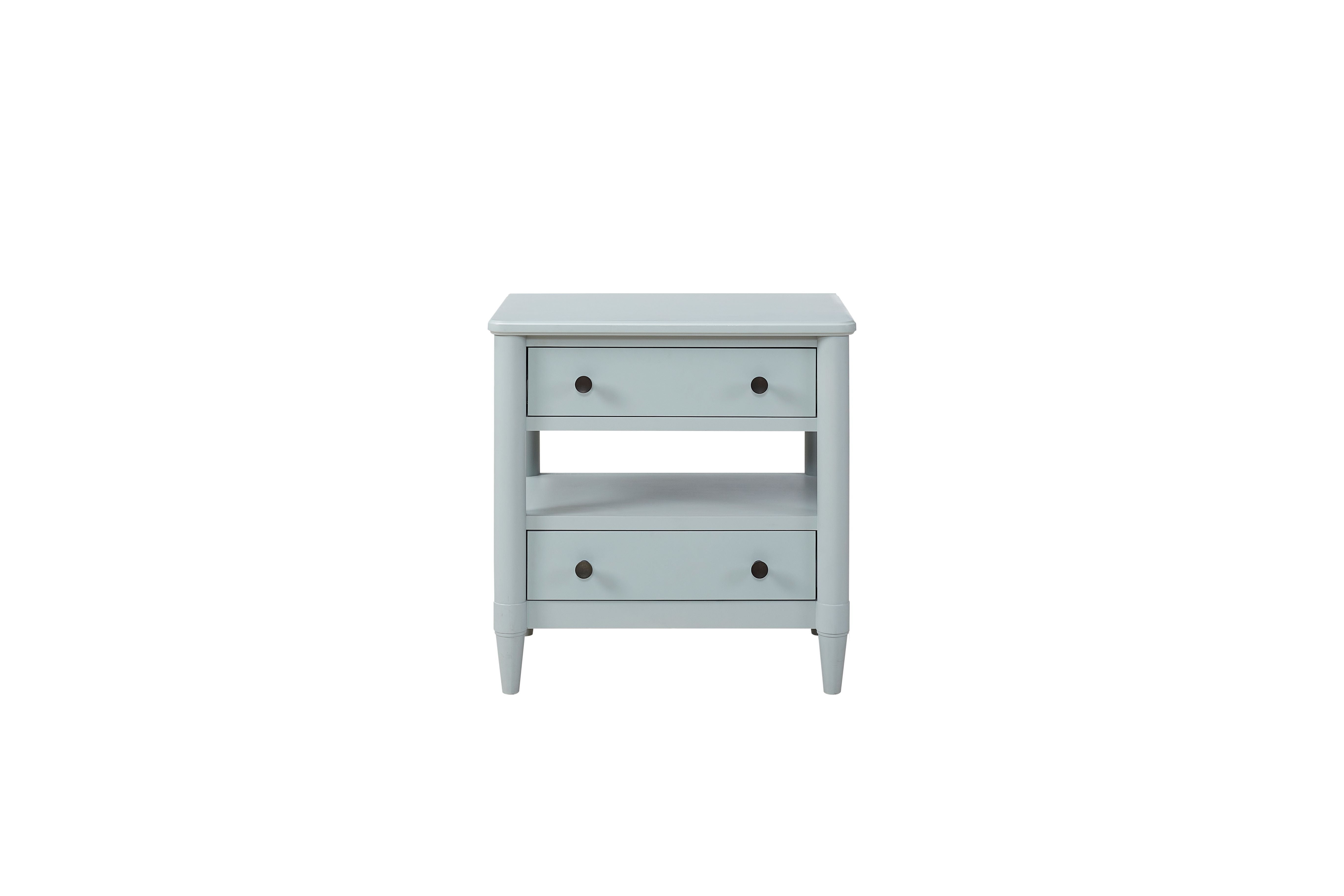 Open Nightstand With 2 Drawers