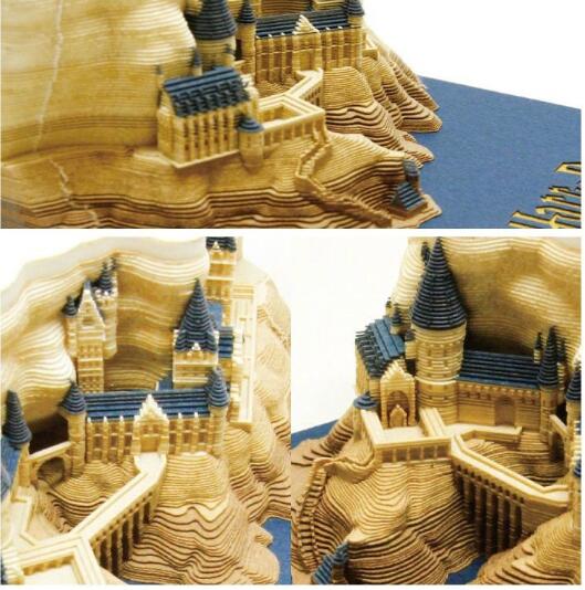 Harry Potter Post-it Three-dimensional Memo Peripheral 3D Creative Paper Sculpture Art Hogwarts Castle Memo
