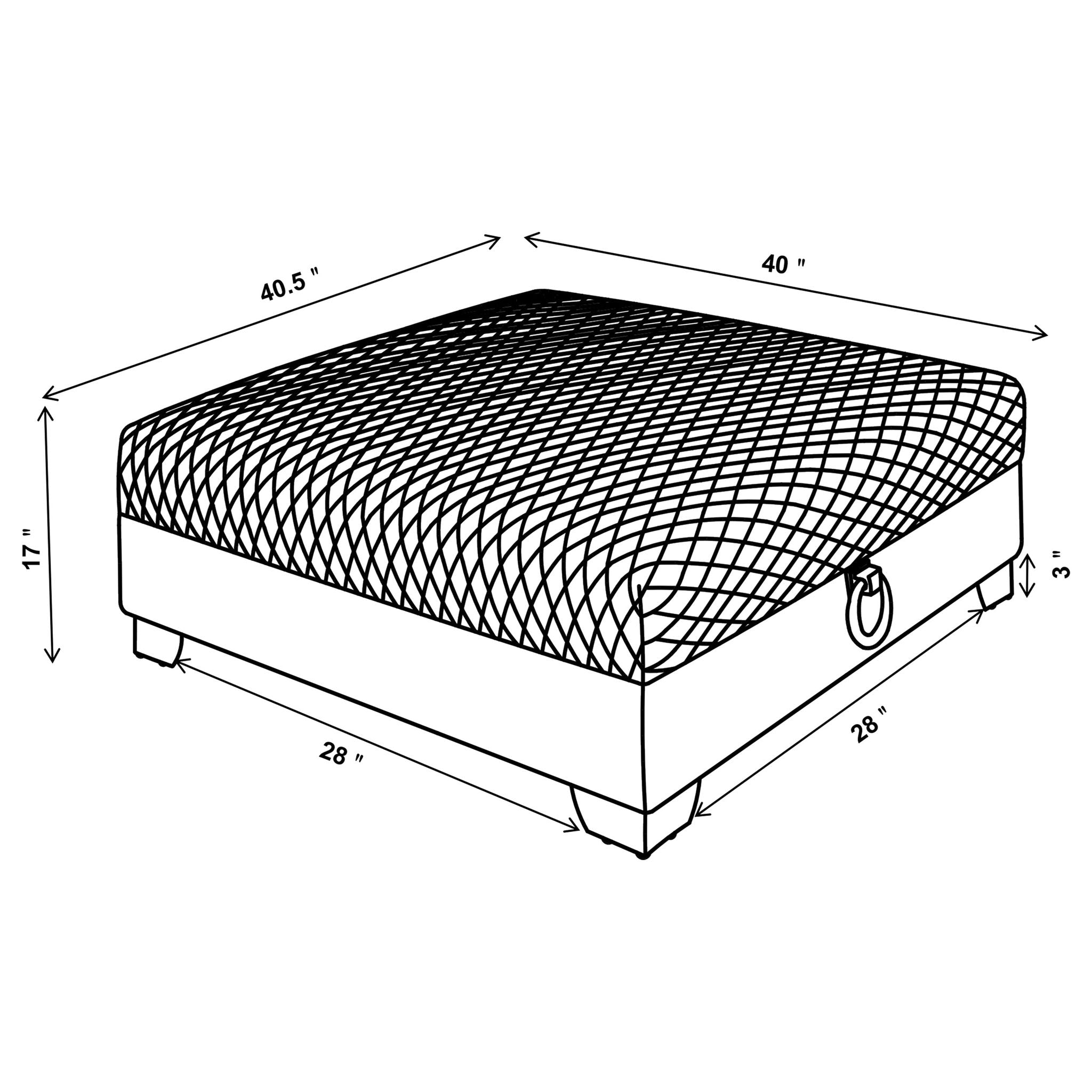 Cordelia - Square Ottoman - White