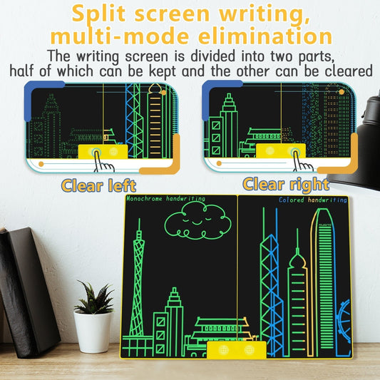 15-Inch Split Screen Office Meeting Record LCD Writing Board Children's Early Education Puzzle Graffiti Painting LCD Writing Board