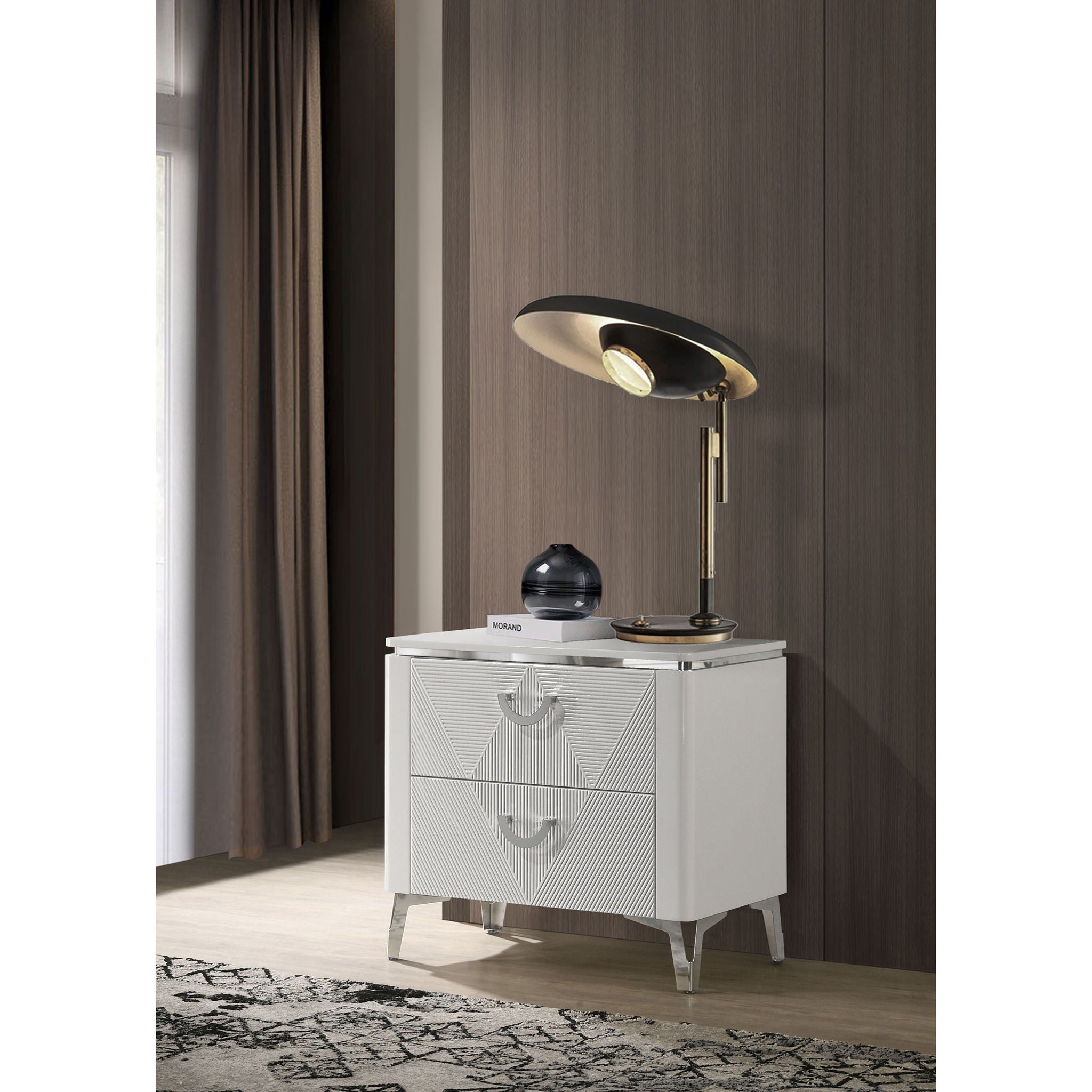 Buckley - 2 Drawer Nightstand - Gloss White