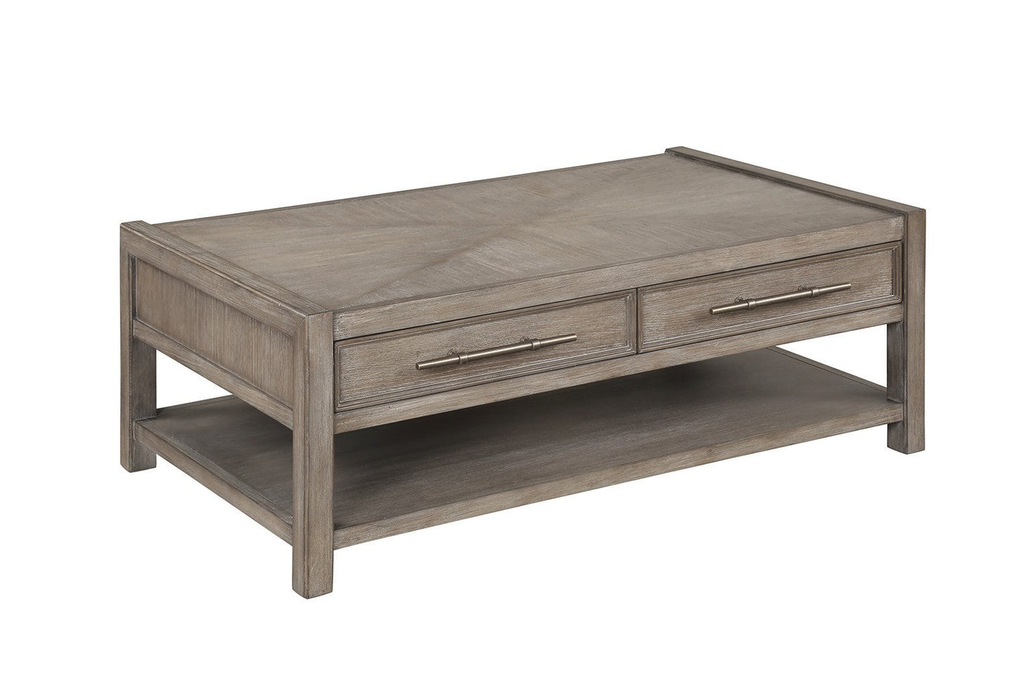 Bridgevine Home Cypress Lane 50 inch Coffee Table, No Assembly Required, White Oak Finish