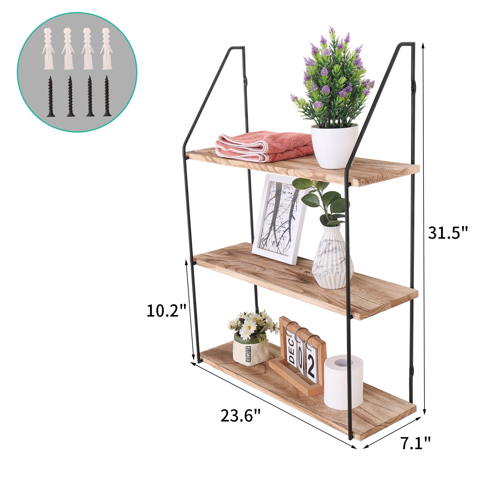 Gardenia - Wall Mounted Wall Storage, Decorative Hanging Display