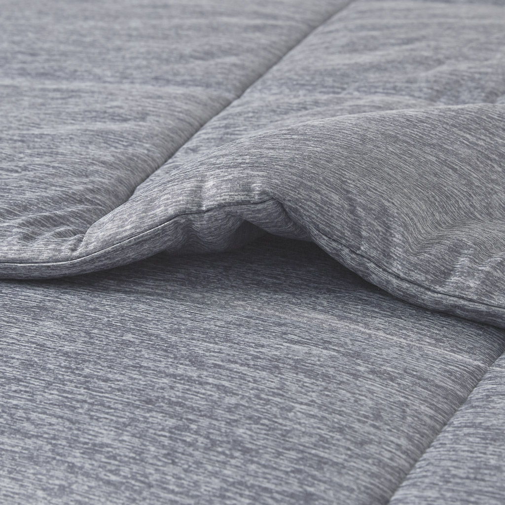 Comfort Cool Jersey Knit - Oversized Down Alternative King Comforter - Gray