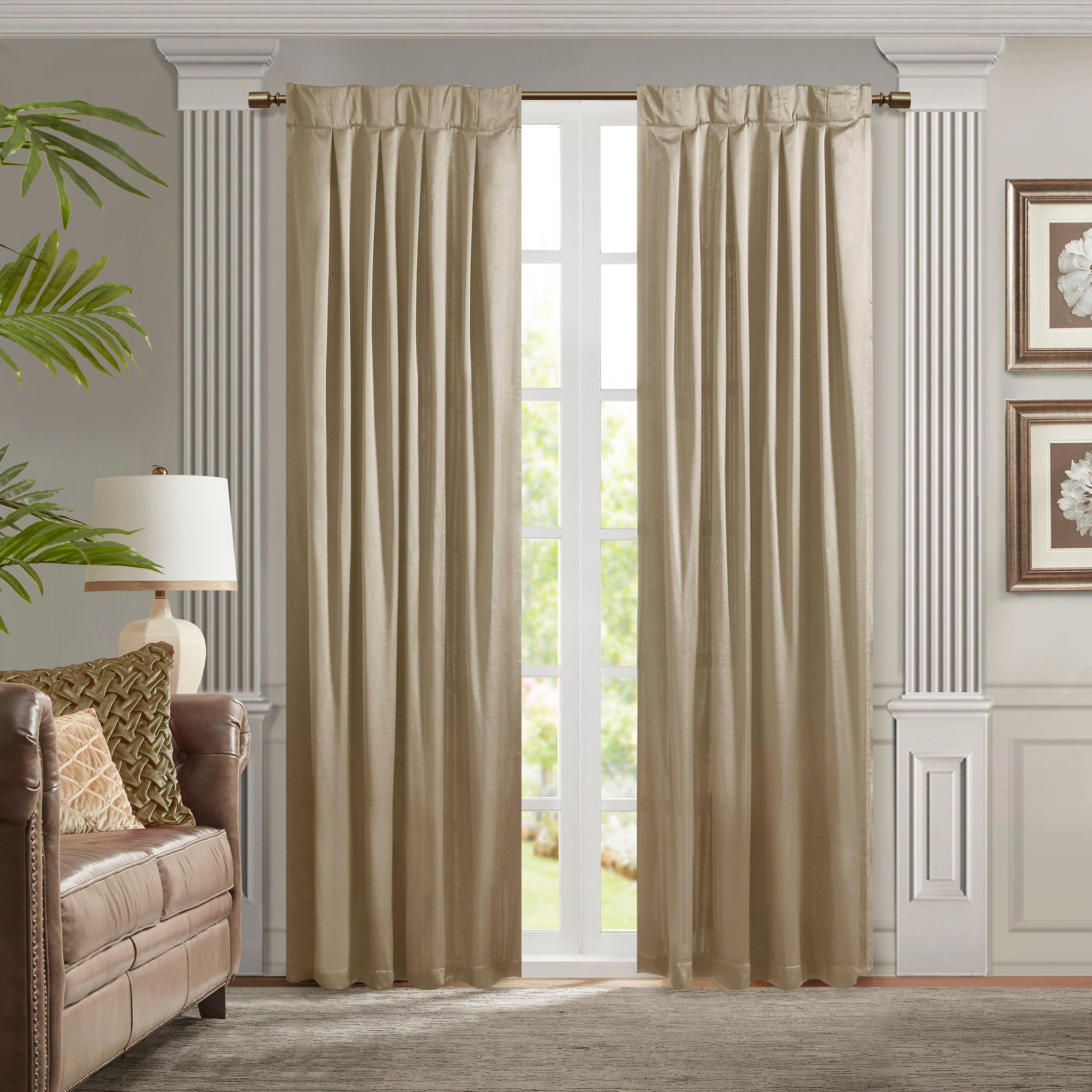 Pleat Curtain Panel with Tieback (Single)
