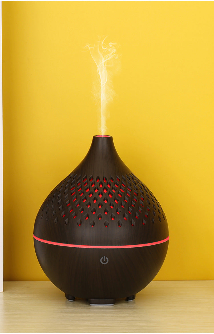 New Wood Grain 131 Mini Aroma Diffuser Home Office Car Humidifier 5V Ultrasonic Mute Plus Essential Oil