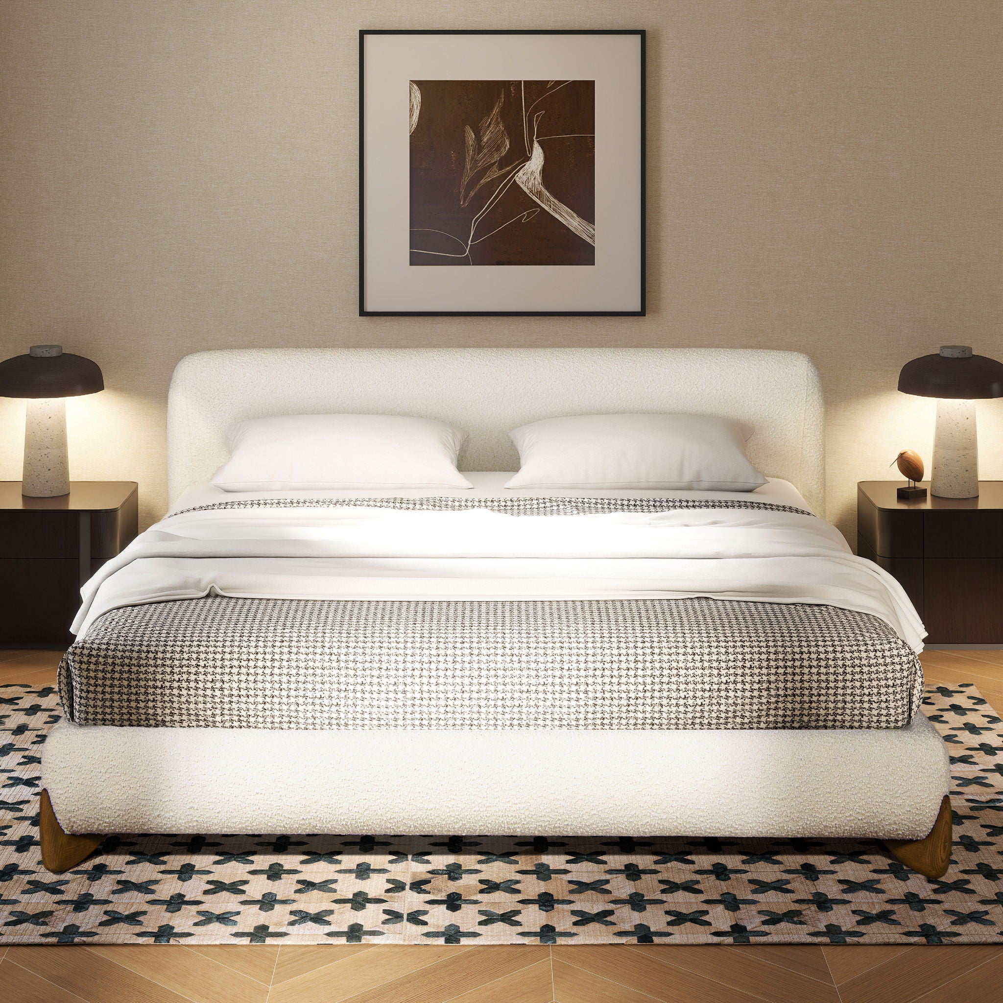 Alpine - Puffy Modern Platform Bed