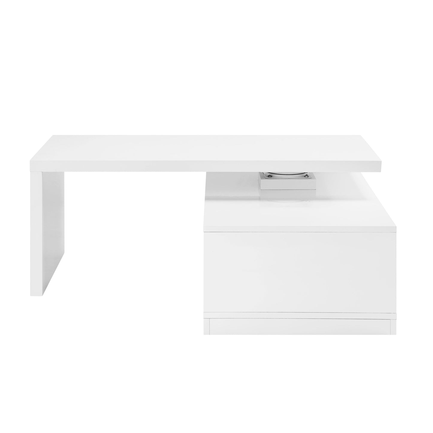 ACME Buck II Coffee Table w/Swivel Top in White & Black High Gloss Finish LV00997