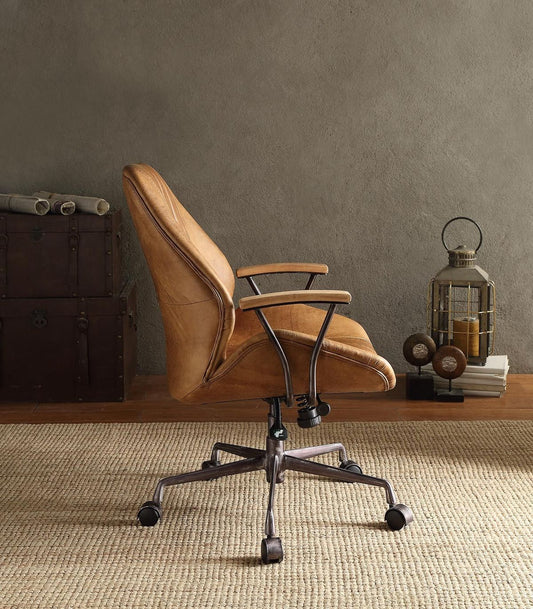 ACME Hamilton Office Chair in Coffee Top Grain Leather 92412