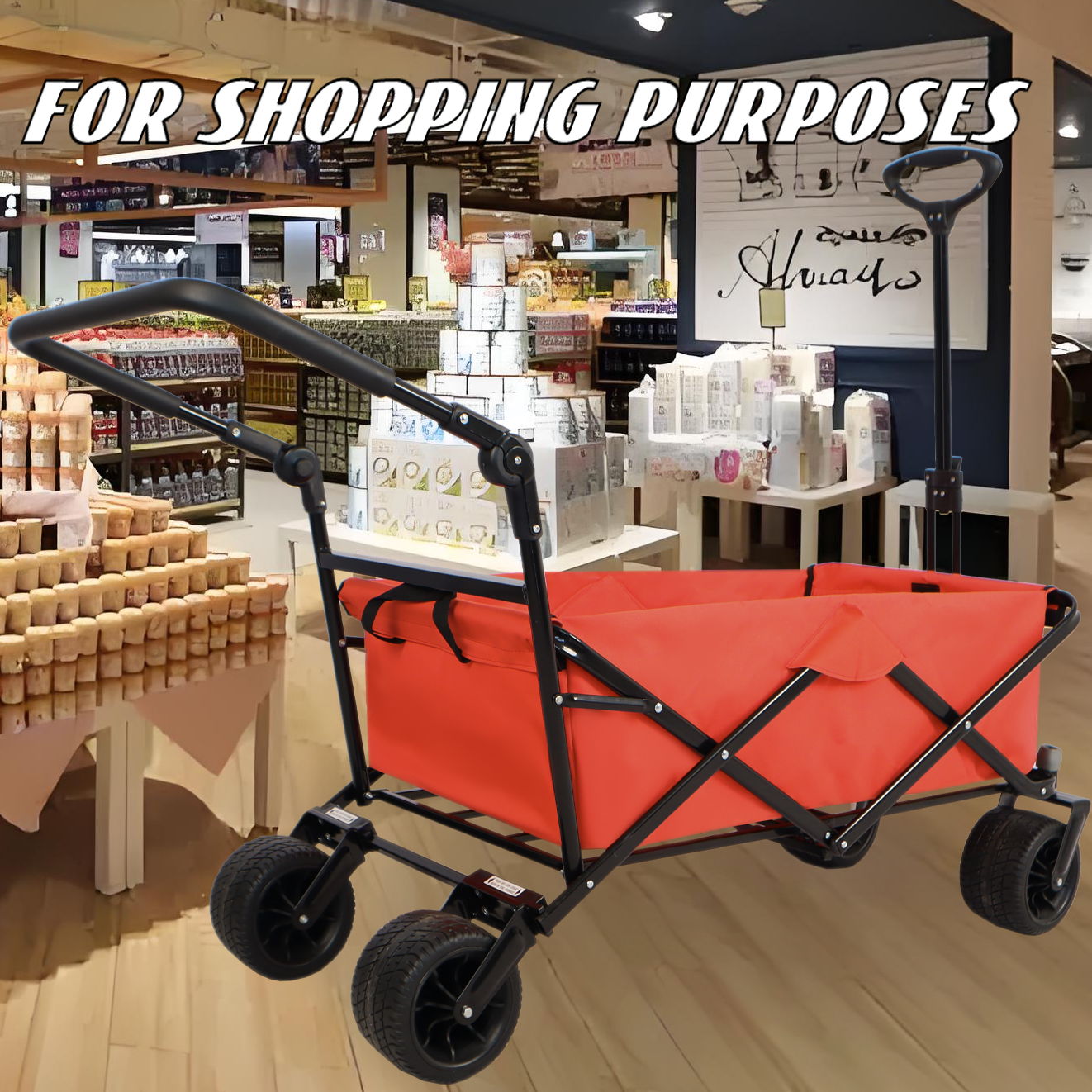 Utility Park Garden Cart Tool Customized Color Folding Camping Trolley Outdoor Picnic Beach Wagon