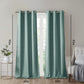 Tonal Printed Faux Silk Total Blackout Curtain Panel Pair