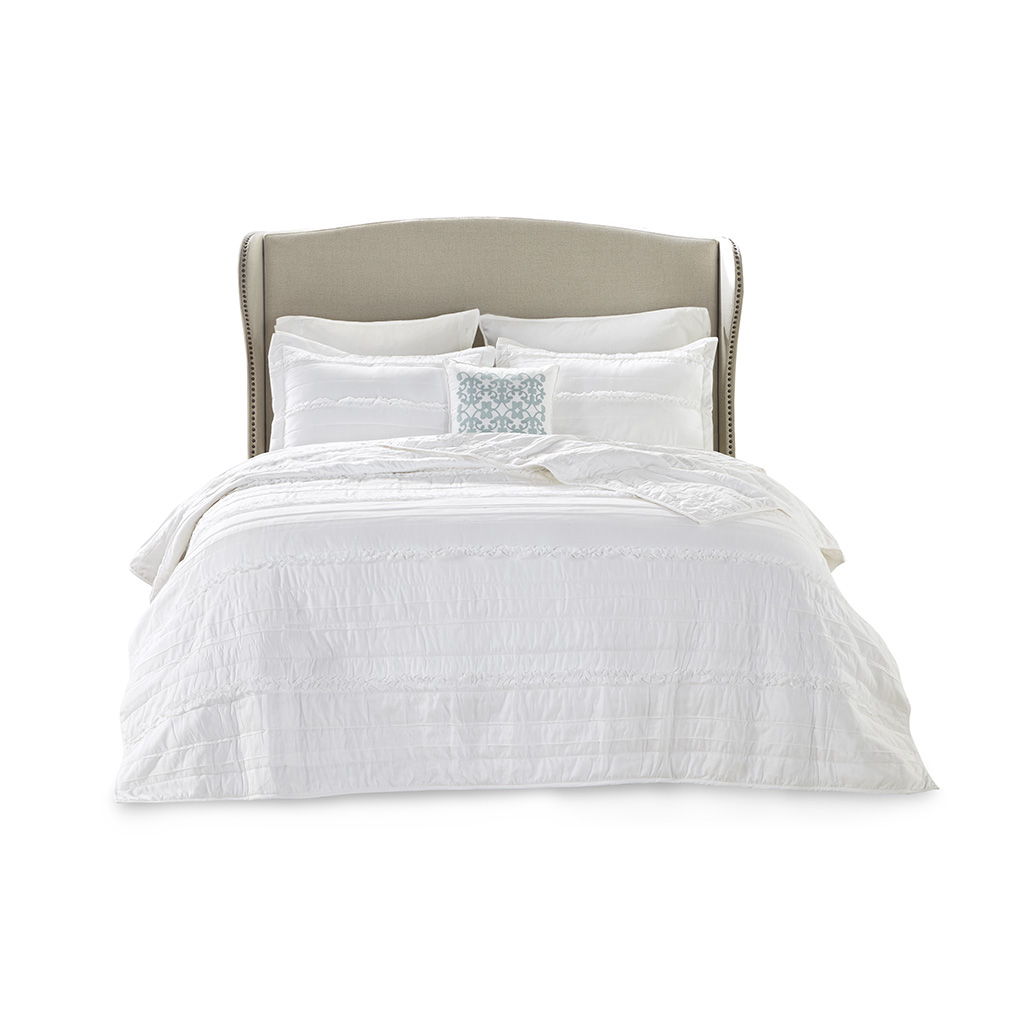 Celeste - 4 Piece Reversible Coverlet Set - White