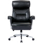 High Back Executive Office Chair 300lbs-Ergonomic Leather Computer Desk Chair , Thick Bonded Leather Office Chair for Comfort and Lumbar Support, Adjustable Rock Back Tension(black)