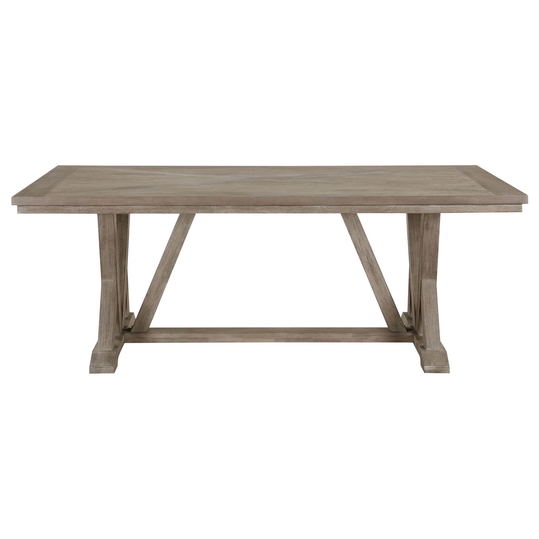 Ruston - Rectangular Dining Table With Trestle Design - Gray