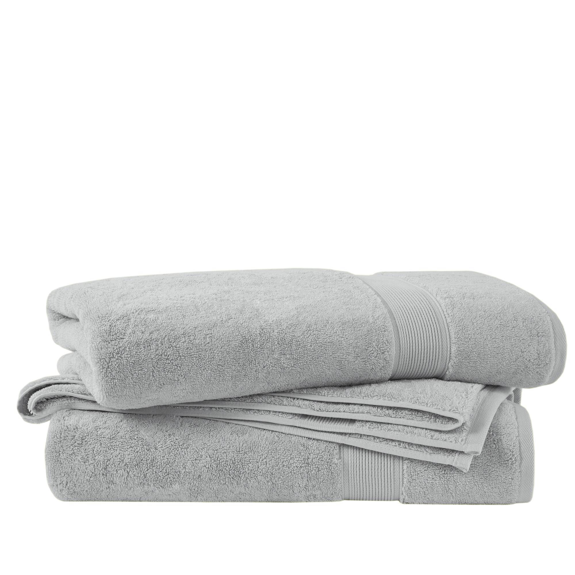 800GSM - 2 Piece Set Bath Sheet Antimicrobial - Silver