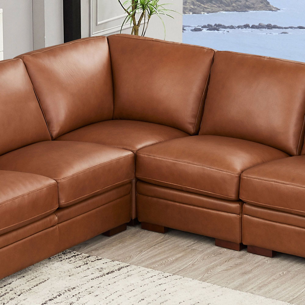 Dillon - Leather L-Shaped Sectional