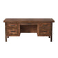Bridgevine Home Sausalito 71 inch Executive Desk, No Assembly Required, Whiskey Finish