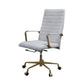 ACME Duralo Office Chair in Vintage White Top Grain Leather 93168
