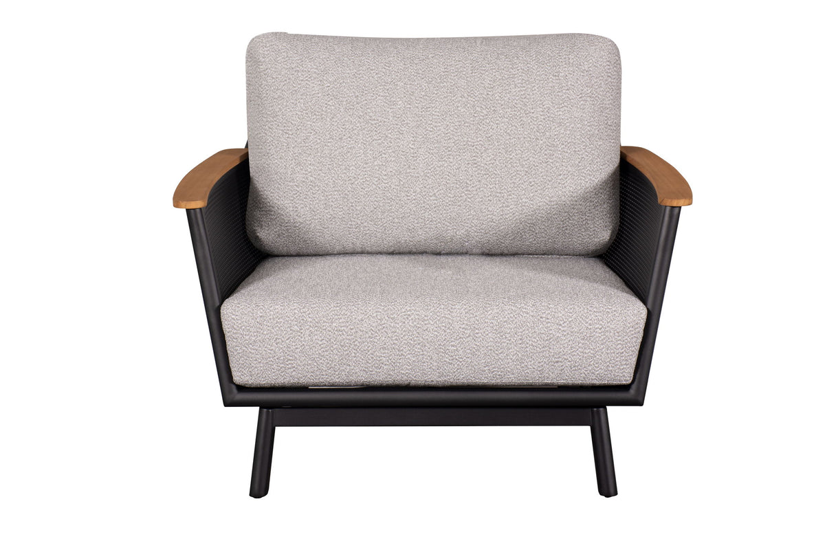 Chair With Armrests (Set of 2) - Black / Black Multi
