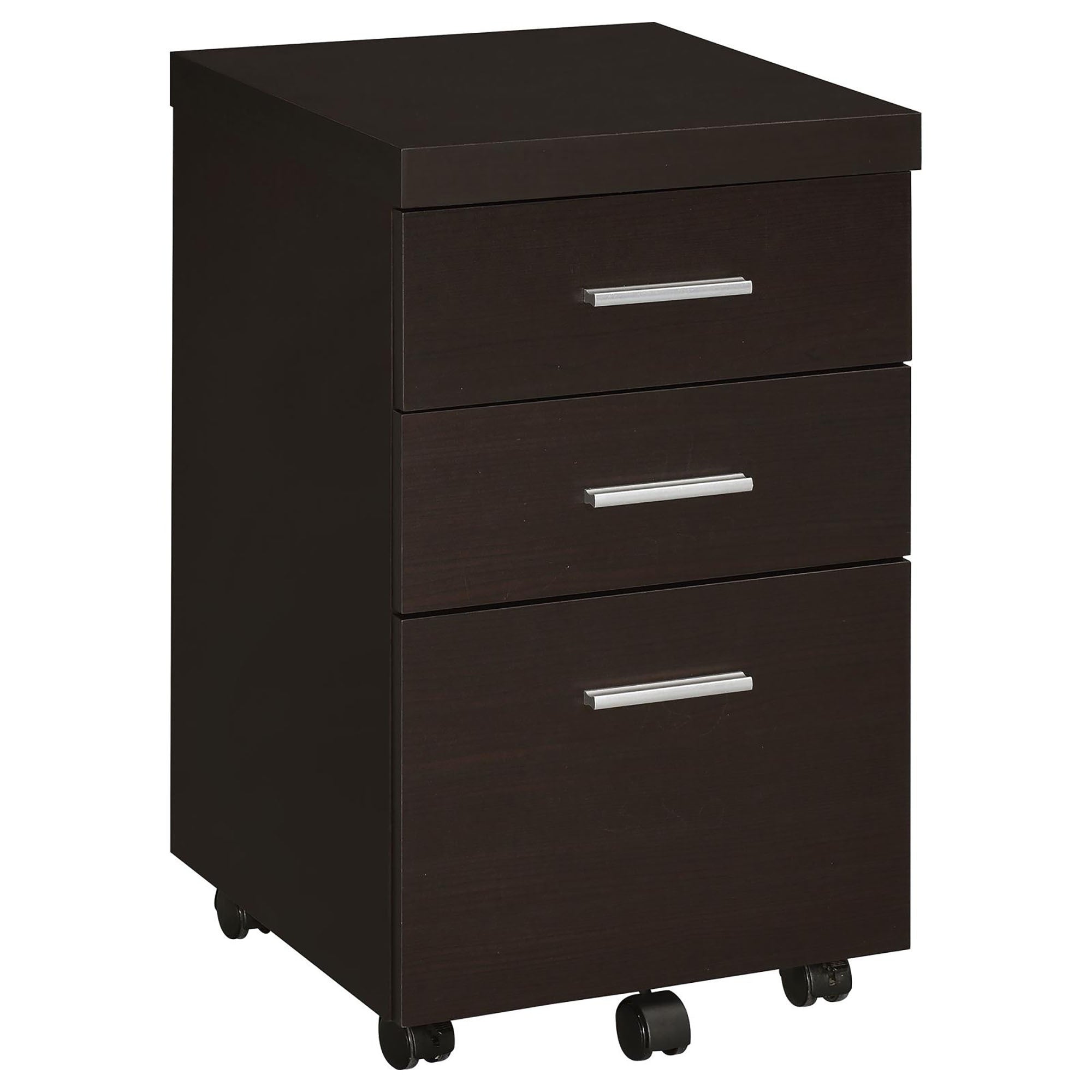 Cappuccino 3-Drawer Mobile File Cabinet