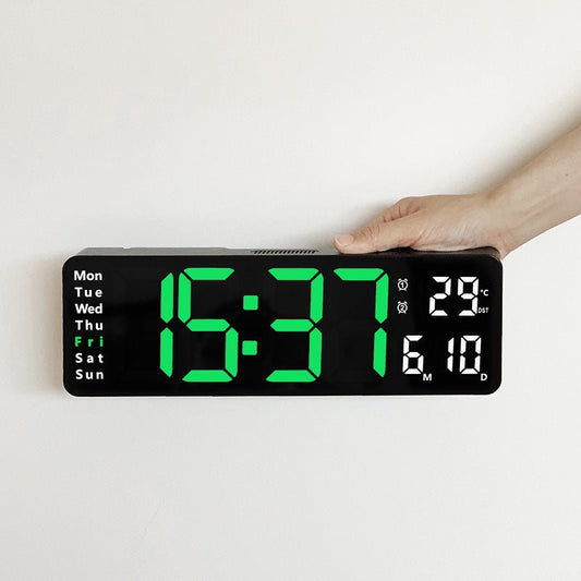 16 Inch Large Screen Display Clock Nordic Digital Clock Minimalist Living Room Wall Clock Led Wall Clock