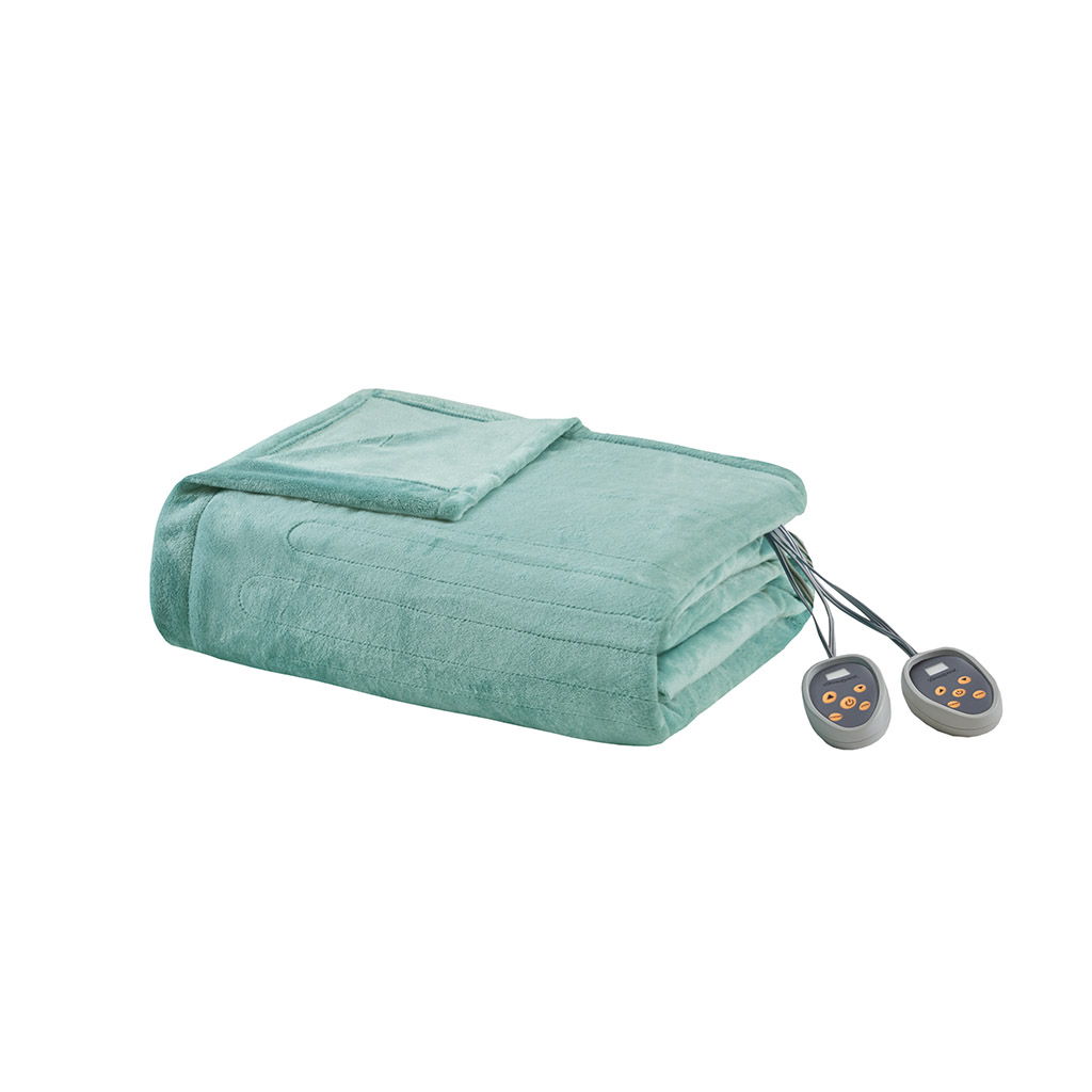 Heated Plush - Blanket - Aqua