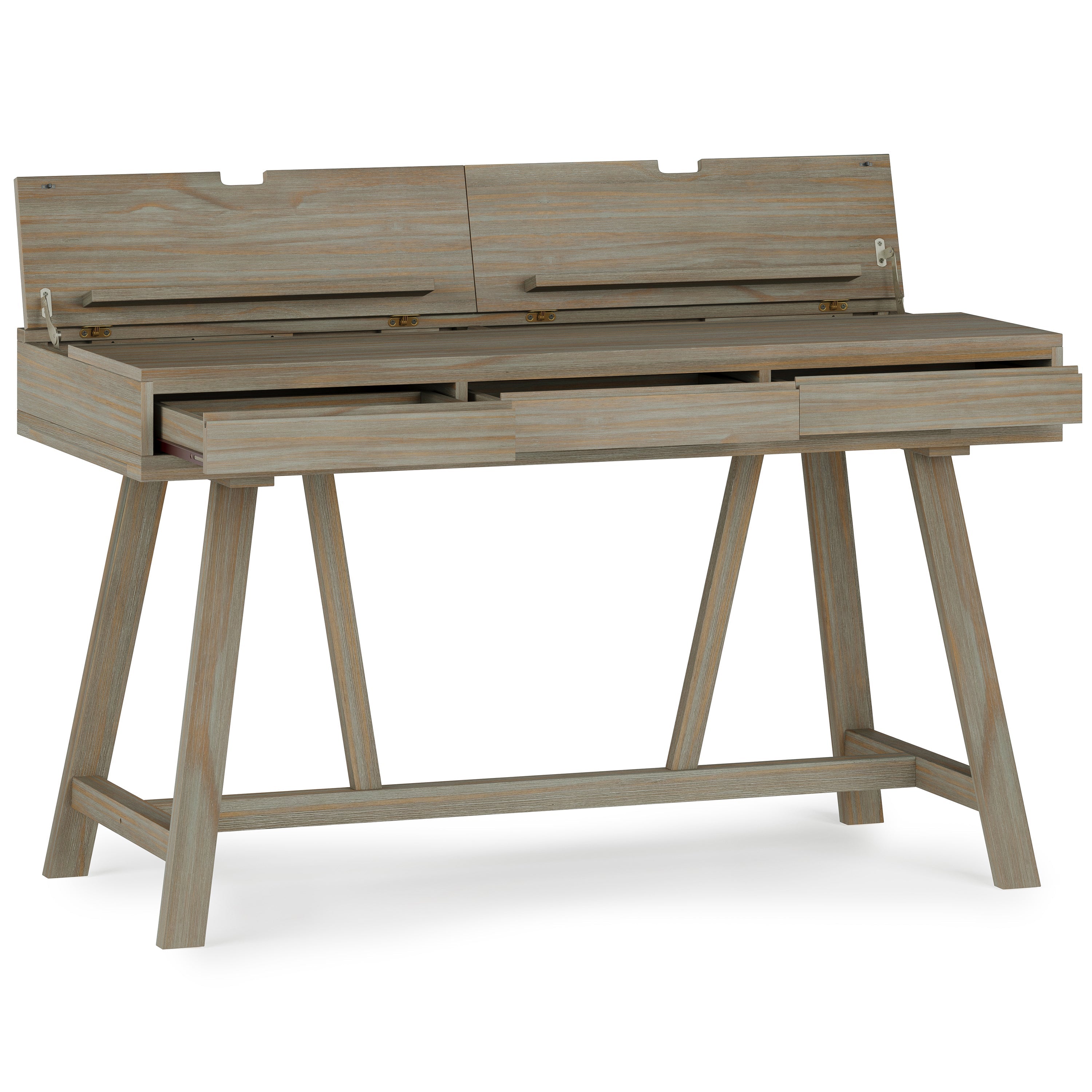 Bowman - Flip Up Desk - Distressed Grey