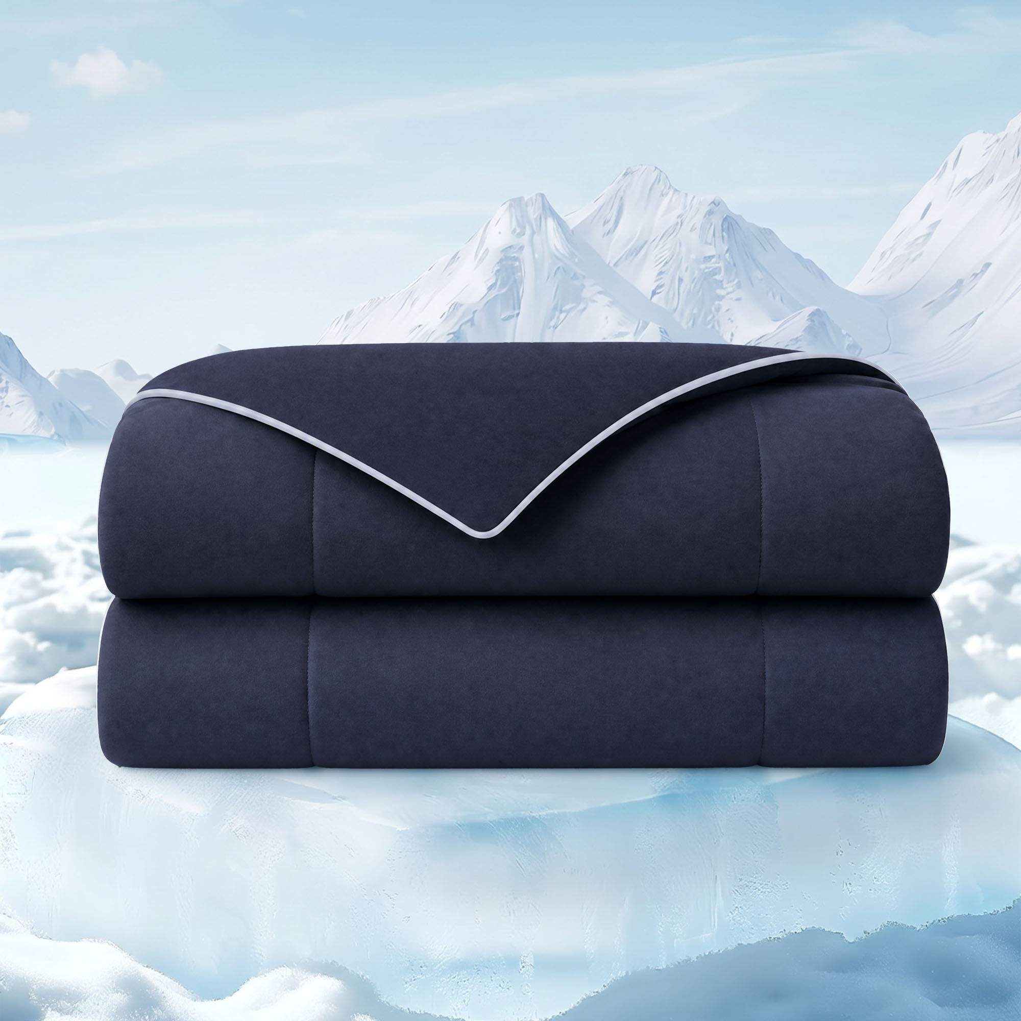 Cooling Lightweight - Full/Queen Down Alternative Comforter - Navy