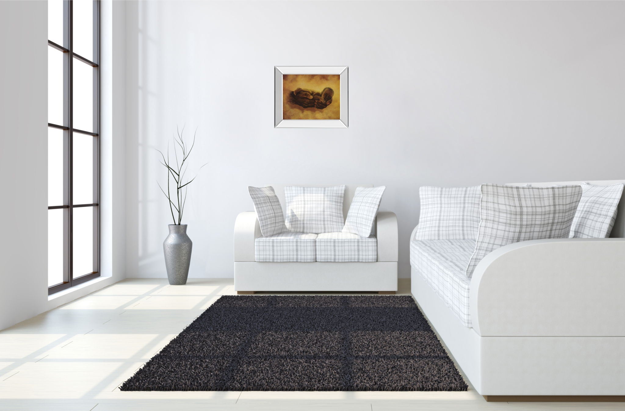 Mirrored Frame Promotional Line 22X26 - Light Brown