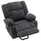 Power Lift Recliner Chair Electric Recliner for Elderly Recliner Chair with Massage and Heating Functions, Remote, Phone Holder Side Pockets and Cup Holders for Living Room, Black