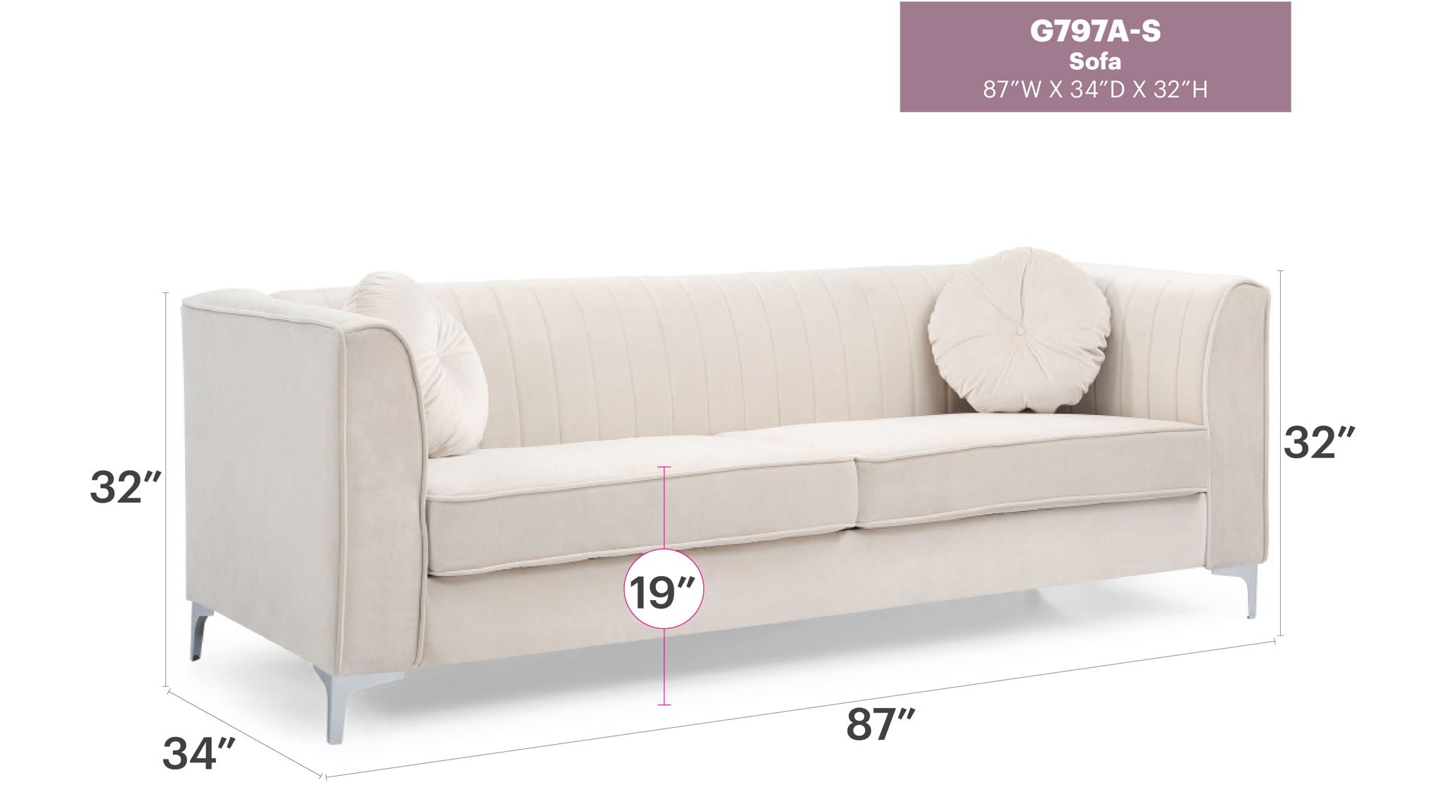 Delray - Micro Suede Sofa