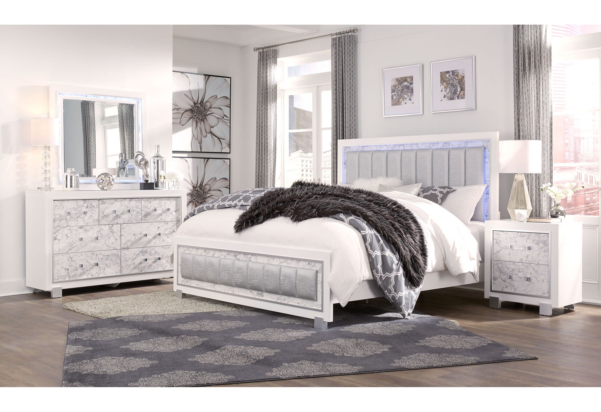 Santorini - Queen / King Bed Side Rails - White
