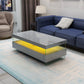 Ria Modern & Contemporary Style Built in LED Style Coffee Table in Gray color Made with Wood & Glossy Finish