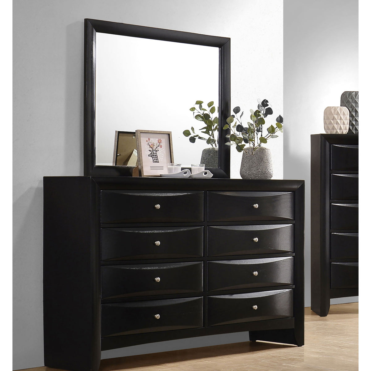 Palamino - 8 Drawer Dresser With Mirror - Black