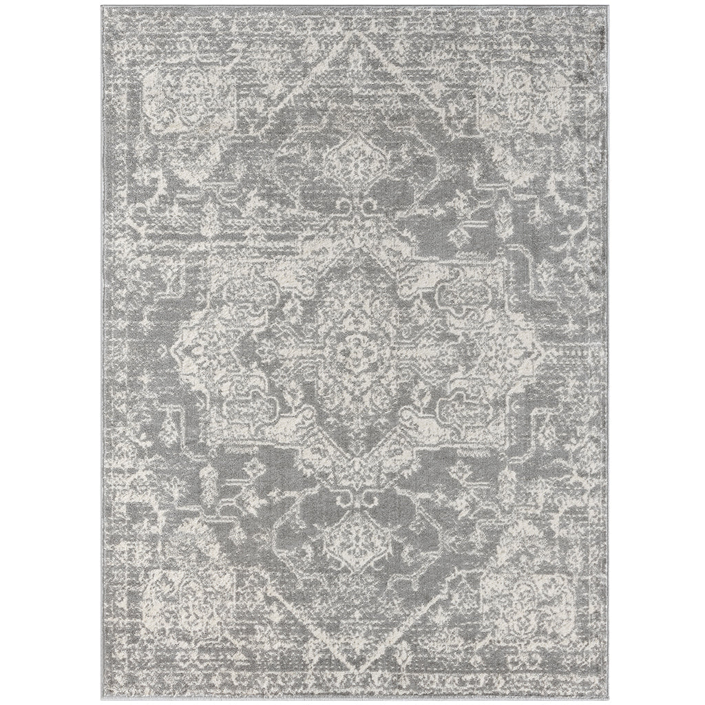 Distressed Medallion Woven Area Rug